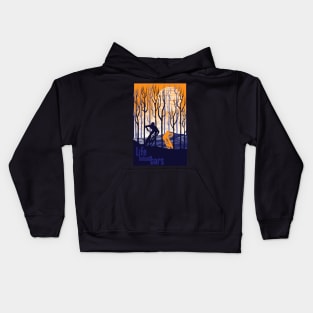 retro mountain bike poster illustration Kids Hoodie